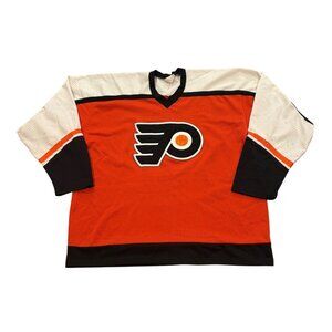 Vintage CCM Philadelphia Flyers Barry Ashbee #4 Stitched NHL Hockey Jersey XL